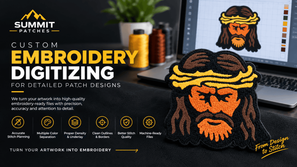 Embroidery Digitizing Services for Custom Patch Designs