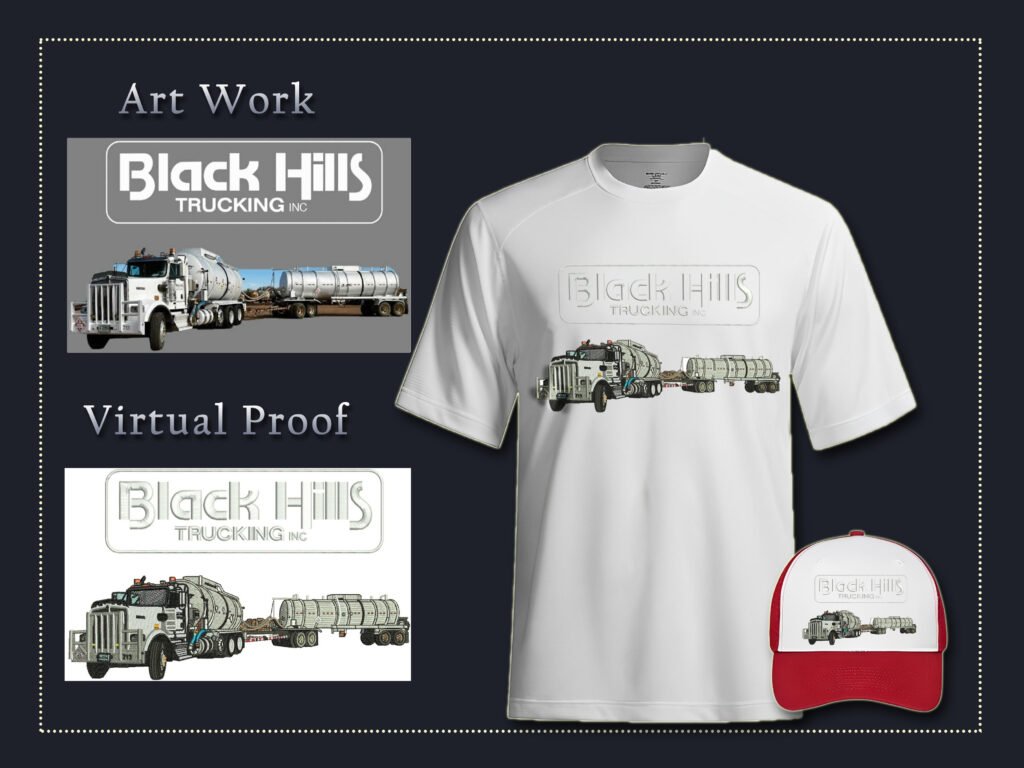 Black Hills Trucking Inc. Trucking Logo Artwork